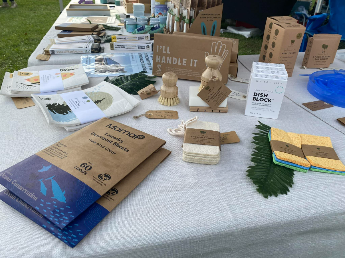 Ceres Market Spread Spread of products at Ceres Market pop-up location.