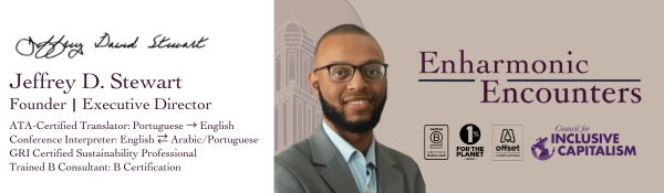Signature and professional headshot with business assets.